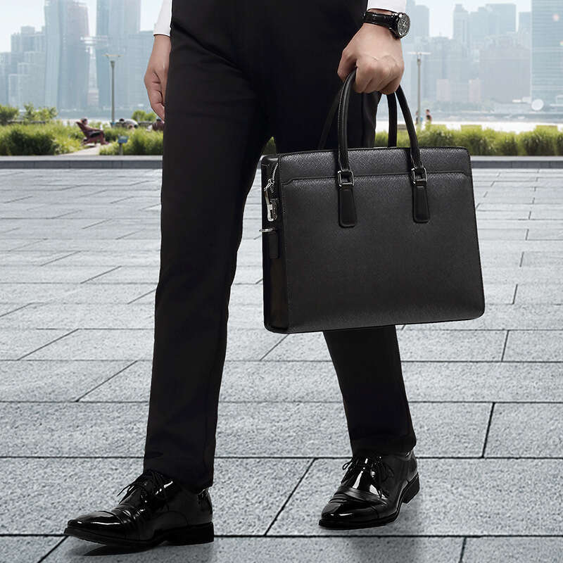 Luxury Bag Designer Niche New Satchel Leather Tote Bag Business Fashion Anti-theft Password Lock Bag High-end Feeling Inch Men's Top Handle Bags 