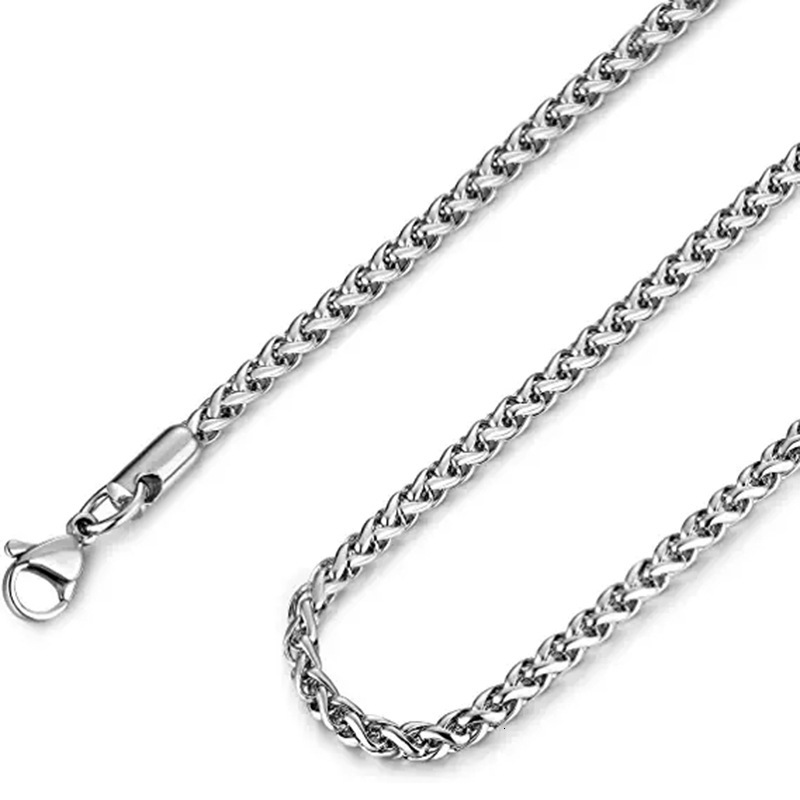 Xinghe 6 types of stainless steel Cuban Figaro square Ro wheat chains, and matching chains