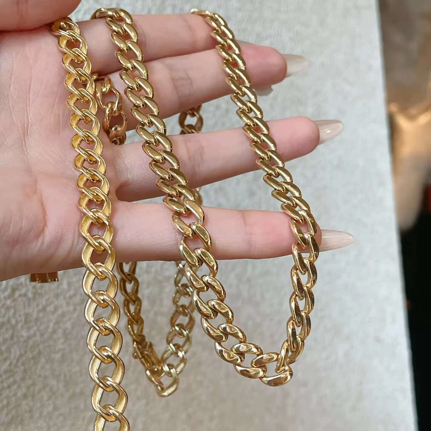 Wholesale 10K 14K 18K Solid Real Gold Cuban Link Chain Bracelet Iced Out Hip Hop Moissanite Necklace Fine Jewelry Men Women