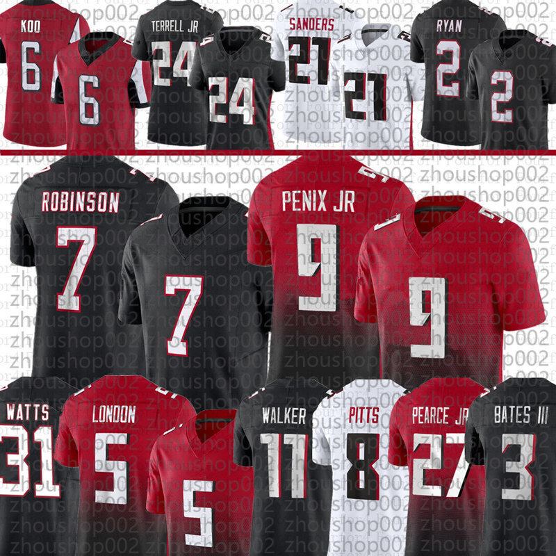 Bijan Robinson Jalon Walker Michael Penix Jr Football Jersey Drake London Kyle Pitts James Pearce Michael Vick Younghoe Koo Jessie Bates Darnell Moone