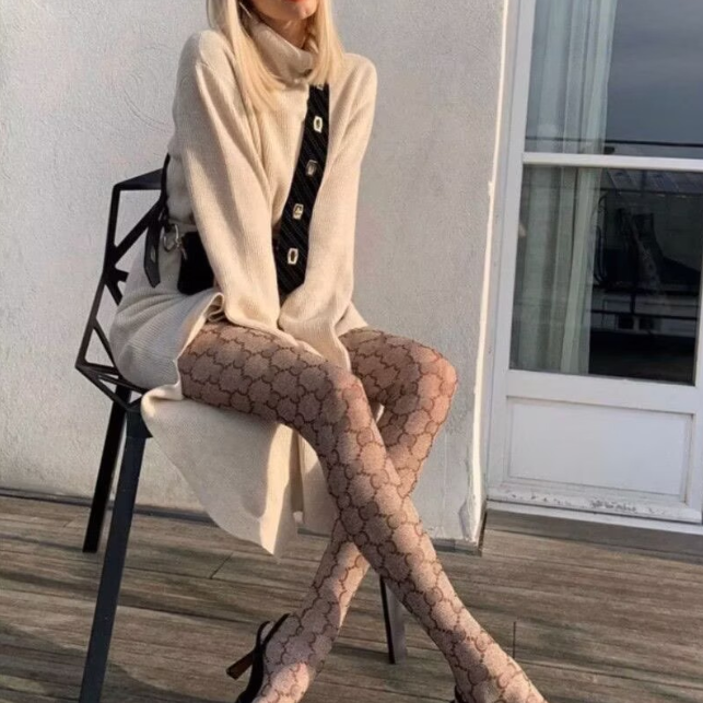 Charming Double letter khaki Tights Stockings Fashion GGs pantyhose Lady Brand Underwear Sexy stockings - Perfect Gift for Wife
