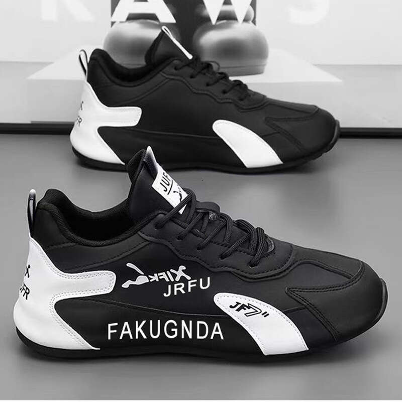 Leather Surface Water-Resistant Travel Autumn Free shipping high quality Winter Trendy Versatile Men's Casual Soft Sole Lightweight Sports Shoes