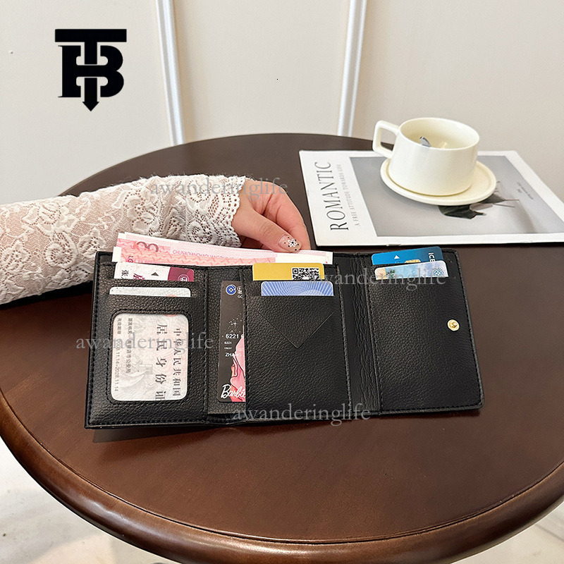 TB BHULAMTE Designer Luxury Metal Logo Folding Large Banknote Wallet Long, Large Capacity Multi Card Slot Card Bag Handbag Women's Printed Retro 