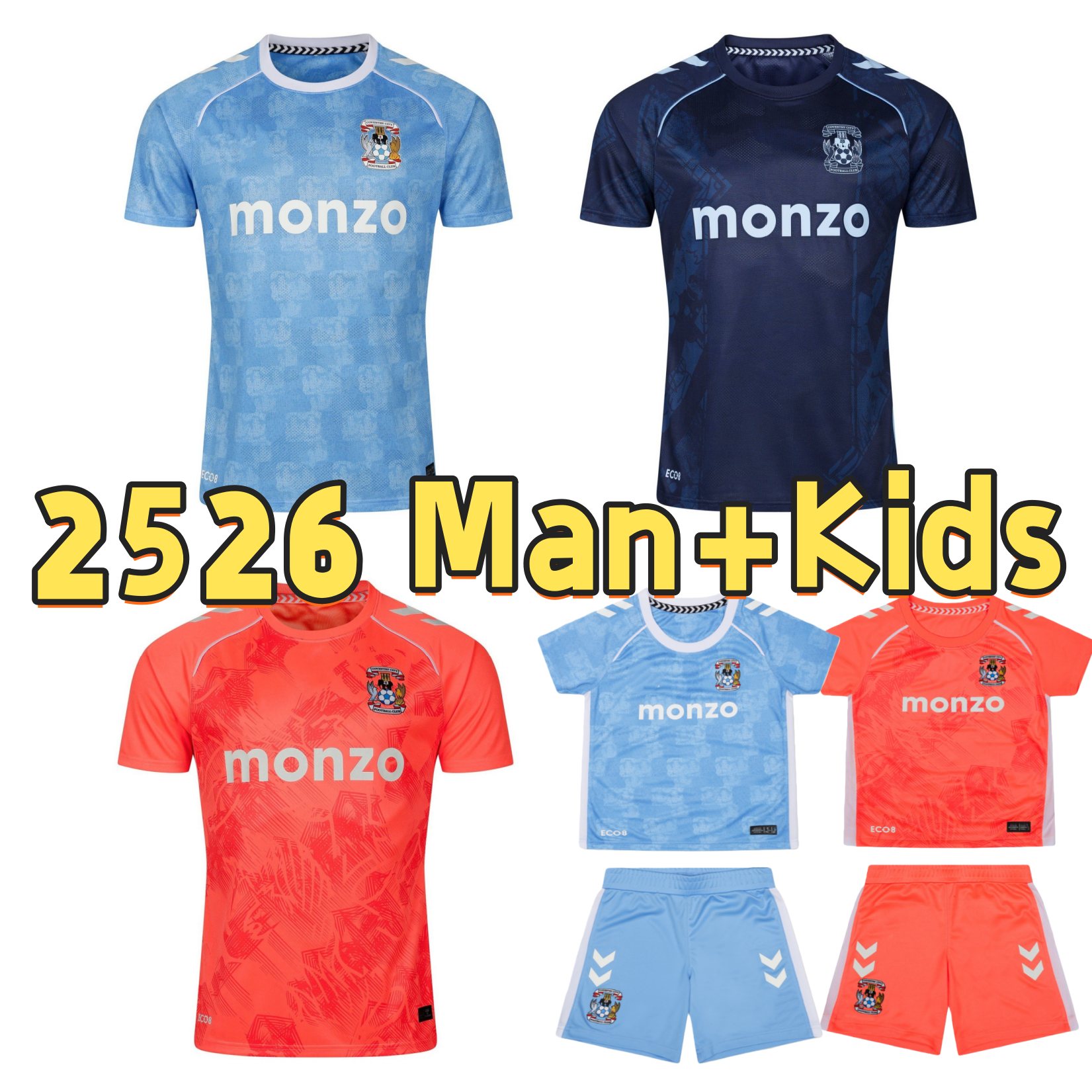 25 26 Coventry City Soccer Jerseys VAN EWIJK Home AWAY THIRD Sheaf Gyokeres Godden Hamer 2025 2026 blue black Men Kids Kit Football Shirts Tops Camiseta De Futbol