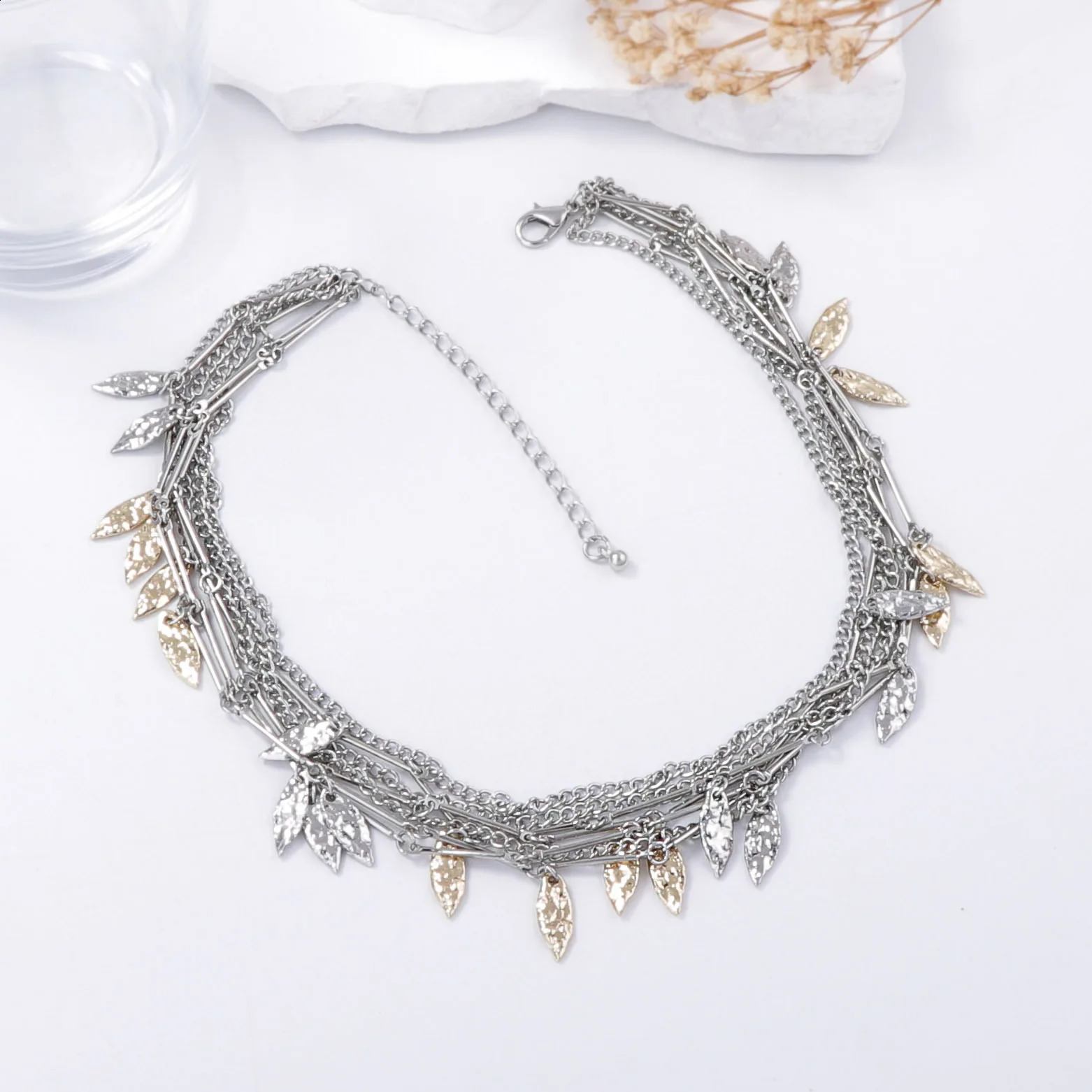 ZAA Vintage Women Jewelry Trend Metal Leaf Tassel Dangling Earrings Personalized Prom Party Accessories Girl Punk Gifts 250513