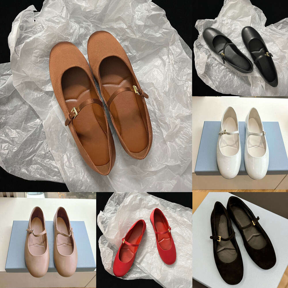 Top quality Luxury designer shoe woman lady girl shoes silk Mary Jane Ballet flats with a strap Dress Loafers genuine leather comfortable womens ballerina Flat