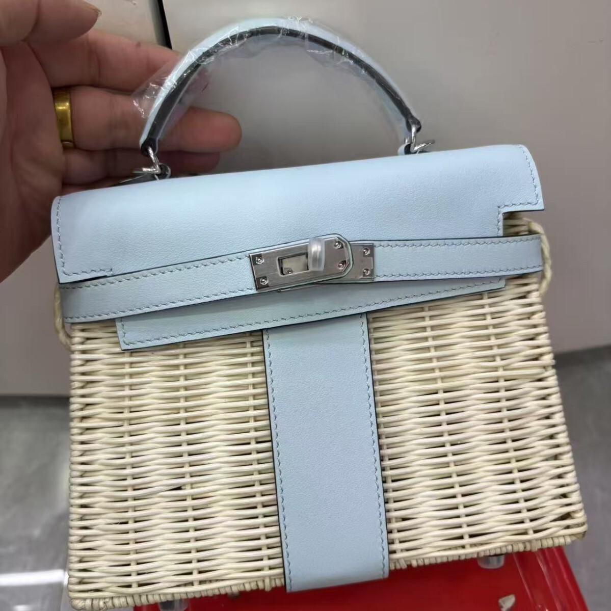Shoulder Bags Designer 2025S high-end bamboo spring and summer travel picnic vacation beach DIY hand woven Kelly crossbody bag shoulder bag