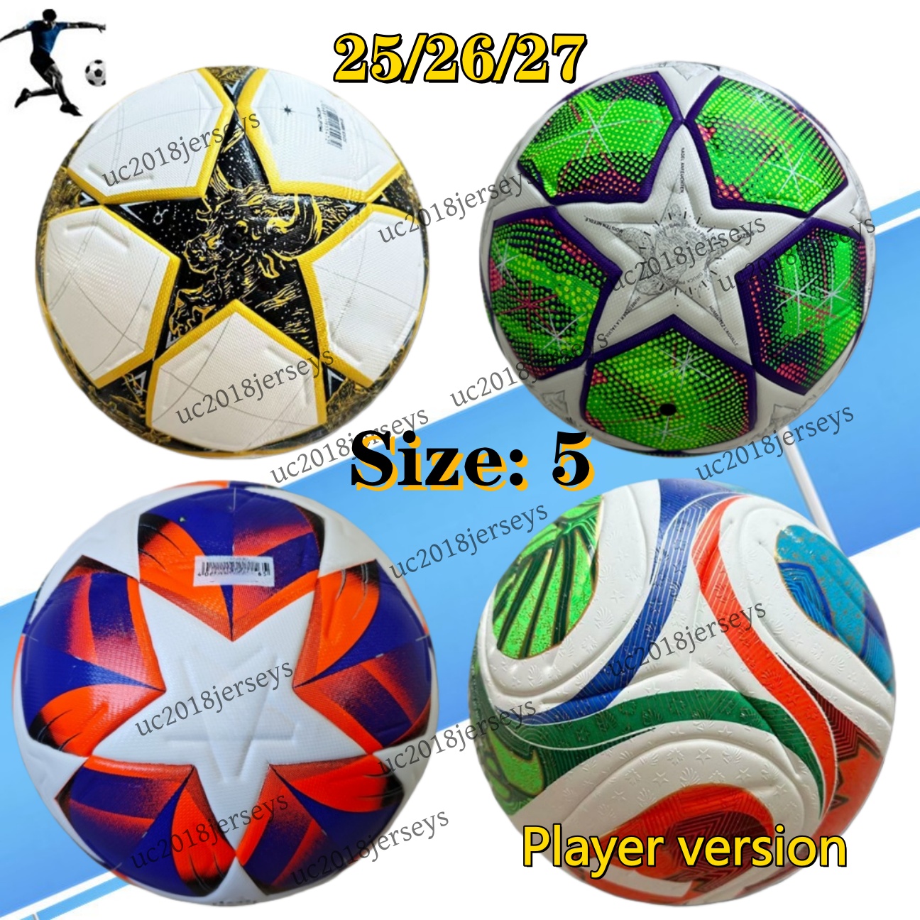 Player version 2026 Mexico World Cup Football Balls for the Soccer Ball Official Size 5 PU Material Wear Resistant Match Training 24 25 26 Football