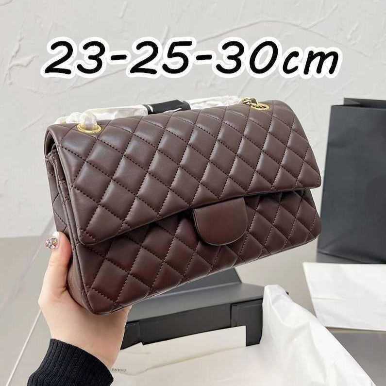 Evening Bags Cross Body 22Ss ladies Double purse Classic Medium Flap Quilted Bag Gold sliver Hardware Turn Lock Crossbody Women Shoulder Handbag 25 30cm jumbo