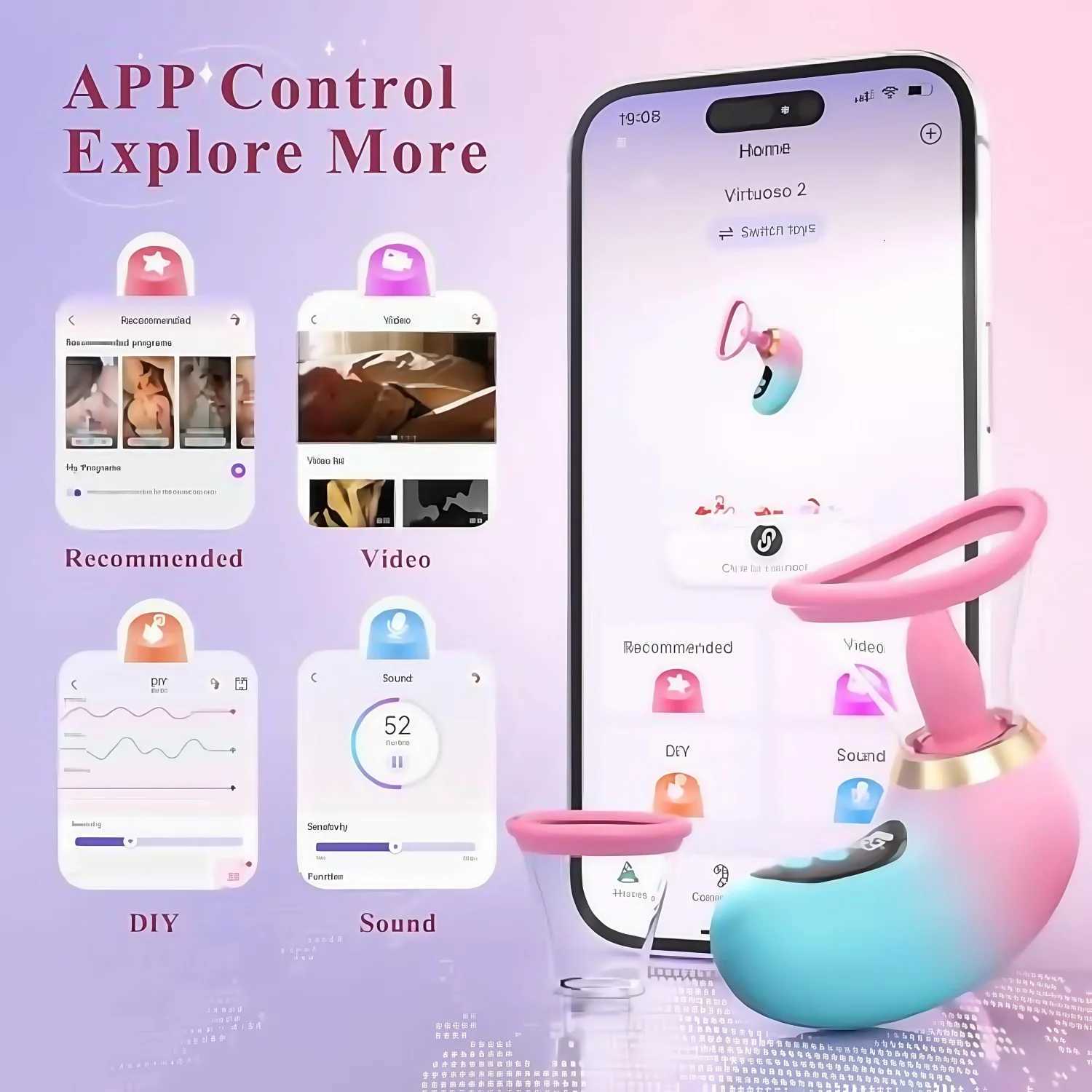 APP Control Clitoral Sucker Vibrator for Women Tongue Licking Nipple Vagina Massager Clit Stimulator Masturbation Sex Toy FemaleXJ251128