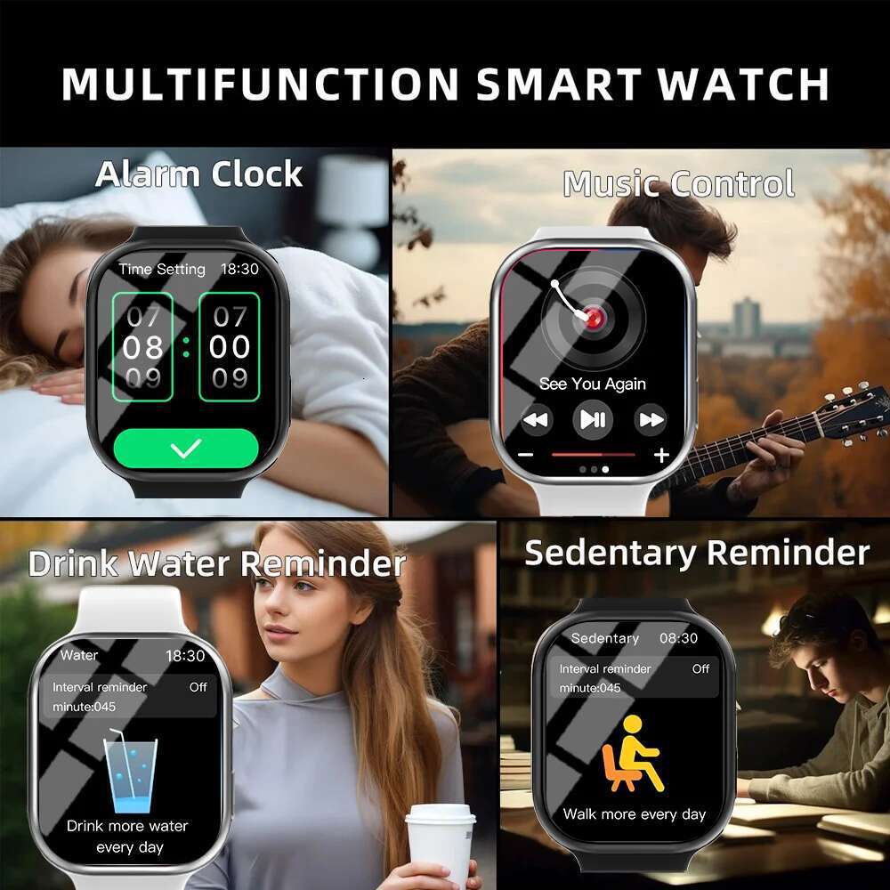 LAXASFIT Series 10 BT Voice Call Healthy Sports Bracelet Fiess Tracker Smart Watch Men Women Holiday Gift