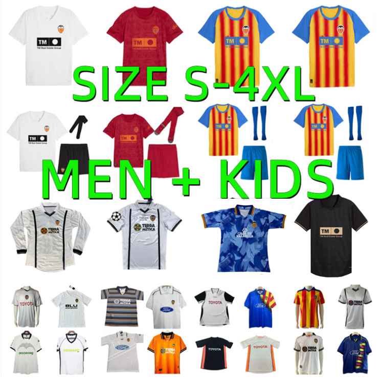 2025 2026 Valencias Soccer Jerseys 25 26 JAVI GUERRA David Villa SILVA Aimar MENDIETA Romario 82 83 94 95 96 97 99 00 01 03 04 06 07 09 10 RETRO football shirt Men kids kits