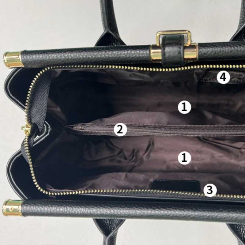 Female Genuine Leather Handbag Trendy Large Capacity Crocodile Patterned Cowhide Tote Bags for Women Luxury Commuter Bags Bolso K251128