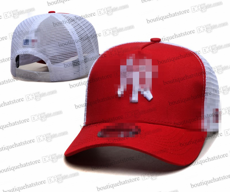 Designer Baseball Adjustable Hat Men Brown Color A-Frame Sport Snapback Caps Spring Training trucker cap Curved Brim Mesh New York letter Bone Chapeau Ap29-13