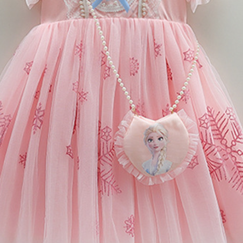 DISNEY kids designer clothes Frozen Elsa princess toddler designer clothes Baby cotton short-sleeved dress children summer girl clothes.