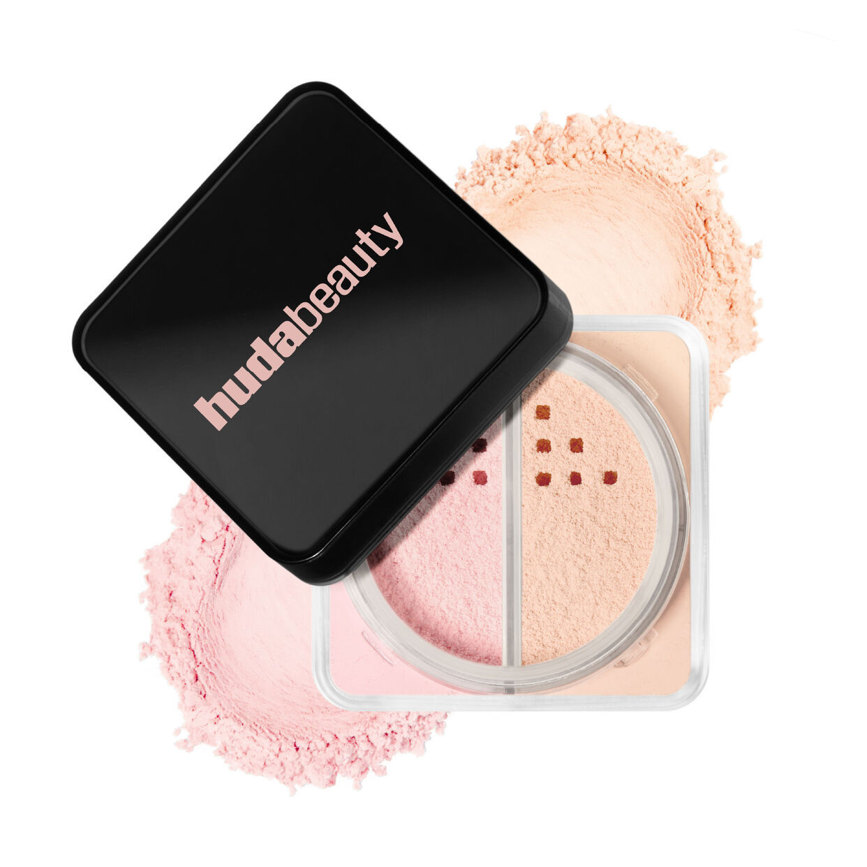 Huda double effect Loose Powder Beauty Concealer Baking Setting Powder Easy Fixation Natural Face Finishing Oil-control Lasts And Does Not Come Off Nude