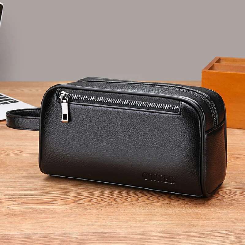 High Quality PU Clutch Bags Fashion Business Clutches Card Pack Phone Coin Purses Travel Anti-Theft Wallet Gifts For Men