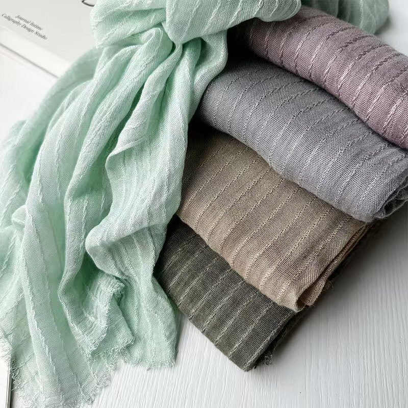 T576 Spring silk scarf women's Japanese and Korean twist scarf good for all seasons men and women decorative silk scarf dirty shawl