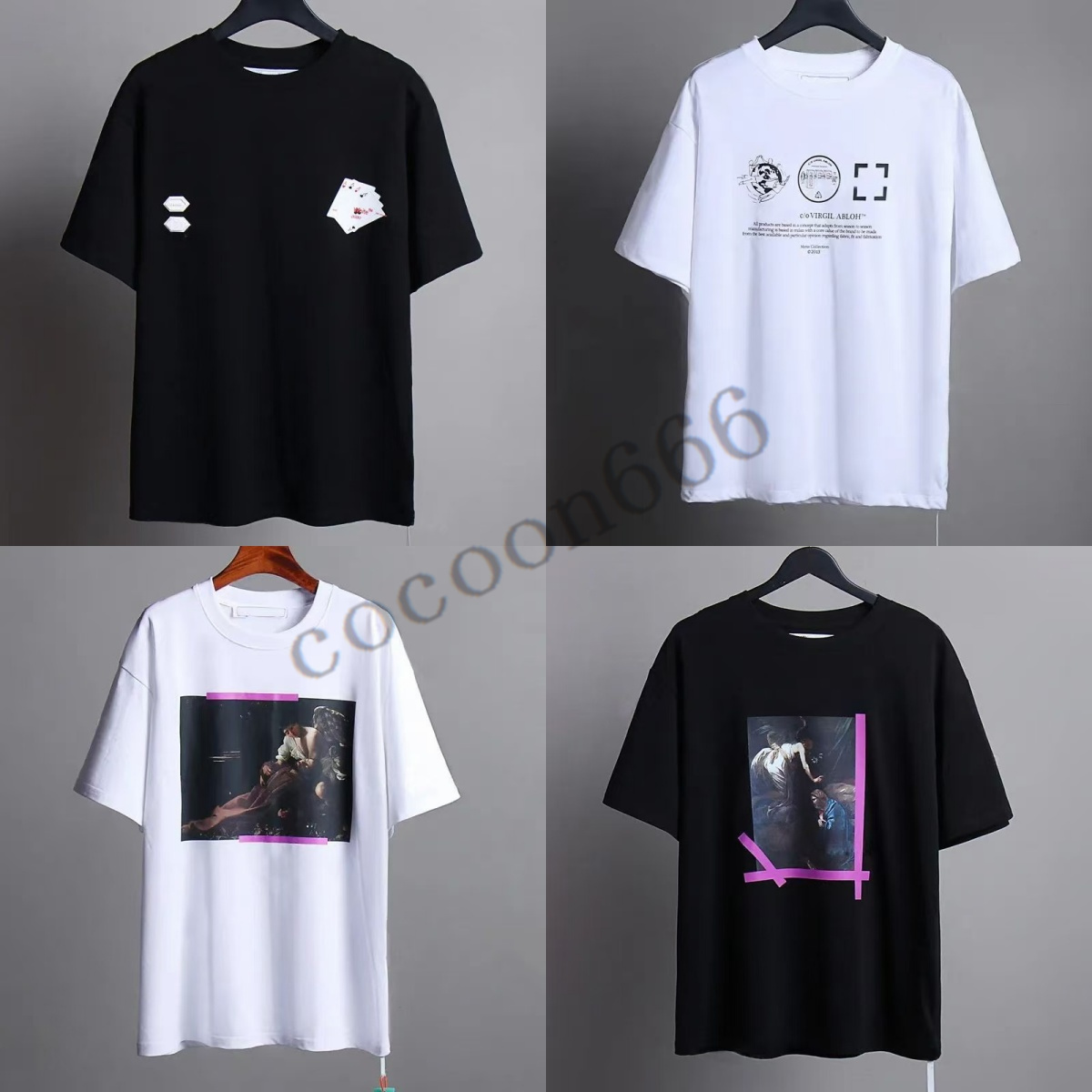mens T shirts designer tshirt Luxury ofes Letter Print Clothing White Shirts Women Loose Short Sleeve Tees Man Casual Cotton Shirt Sweatshirts Men