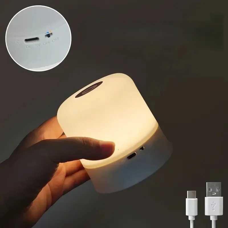 Touch LED Night Light USB-Powered 3 Color Modes Without Remote Or with Remote Control Tabletop Uplight LED Lights for Bedroom M251128