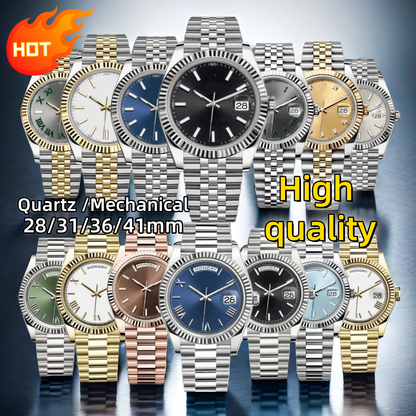 luxury watch women designer watches date mens watch president mechanical automatic quartz montre homme stainless steel reloj diamond watch high quality ho010
