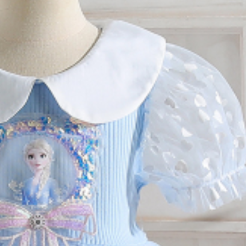 Disney princess dress birthday outfit dress beach dress baby designer clothing girls dress baby Elsa dress girls summer designer dress Comfortable and
