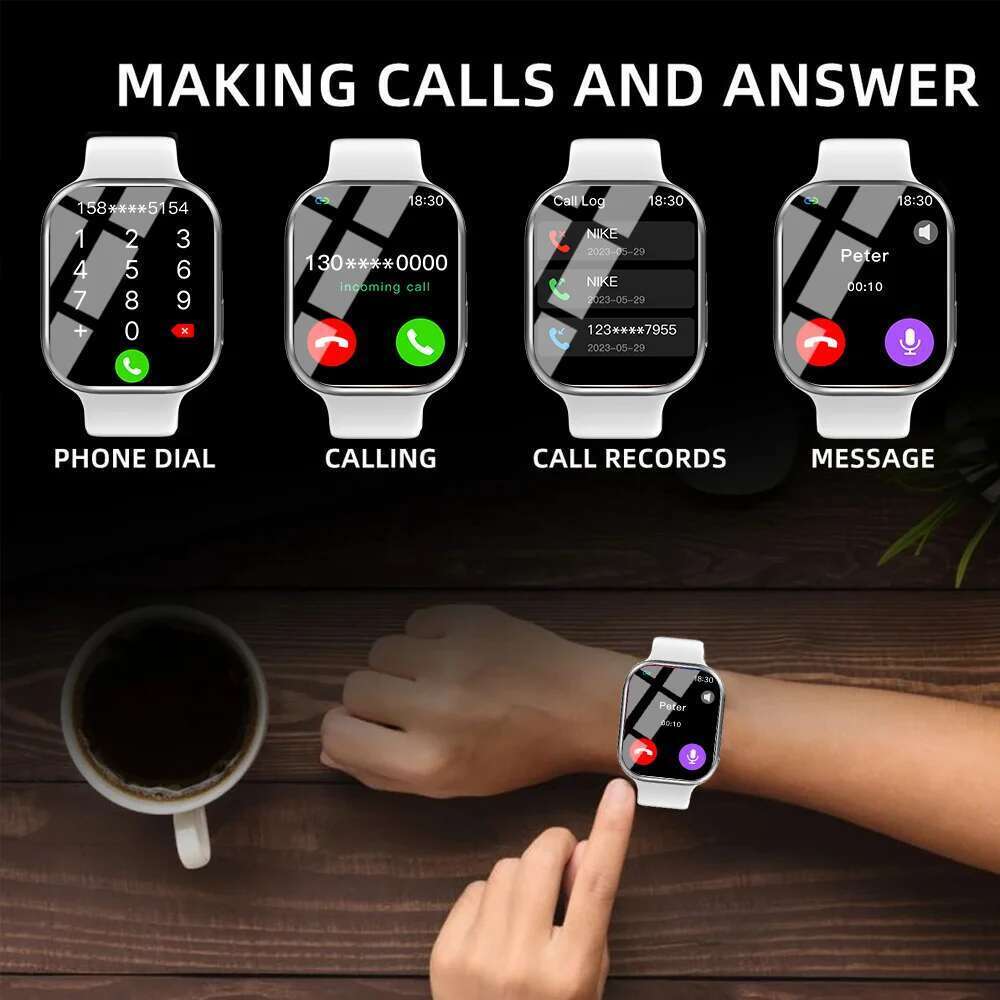 LAXASFIT Series 10 BT Voice Call Healthy Sports Bracelet Fiess Tracker Smart Watch Men Women Holiday Gift