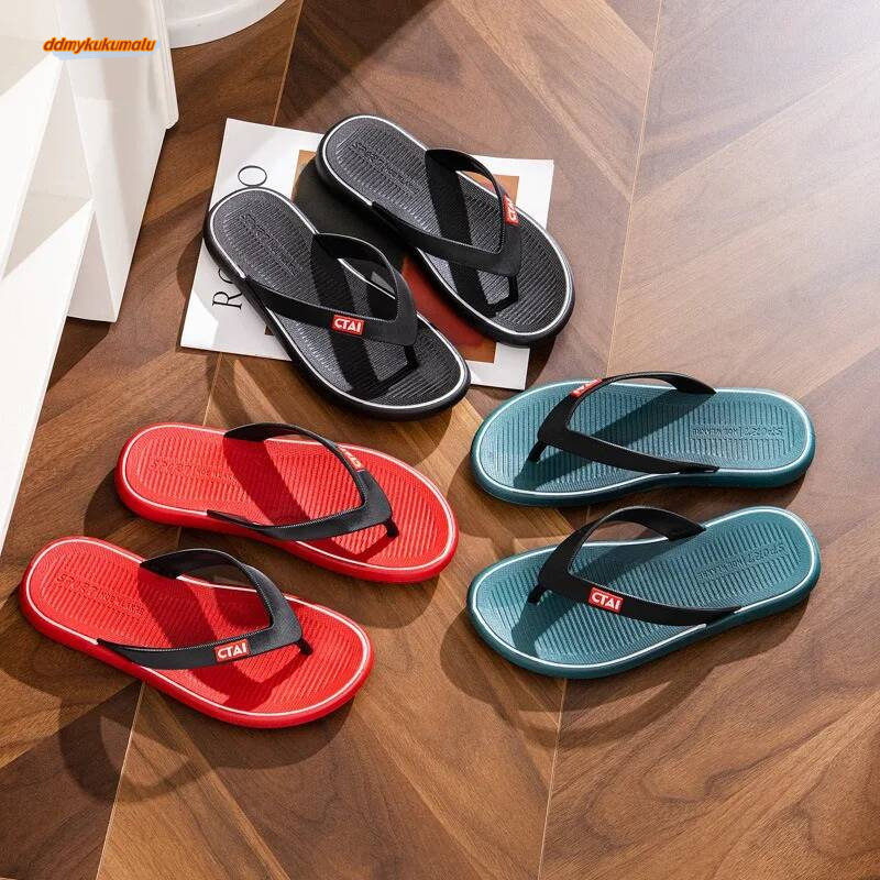 Summer Casual Comfortable Personality Trend Flip-flops Daily Outdoor Simple Flat Heel Pinch Foot PVC Cool Slippers ddmykukumalu