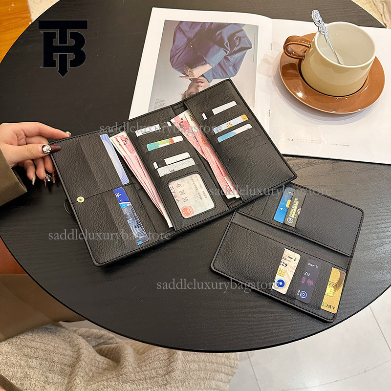 TB BHULAMTE Designer Classic Retro Women's Wallet Luxury Fashion New Long Folding Card Bag Short Key Bag Metal Lock Phone Bag Coin Bag