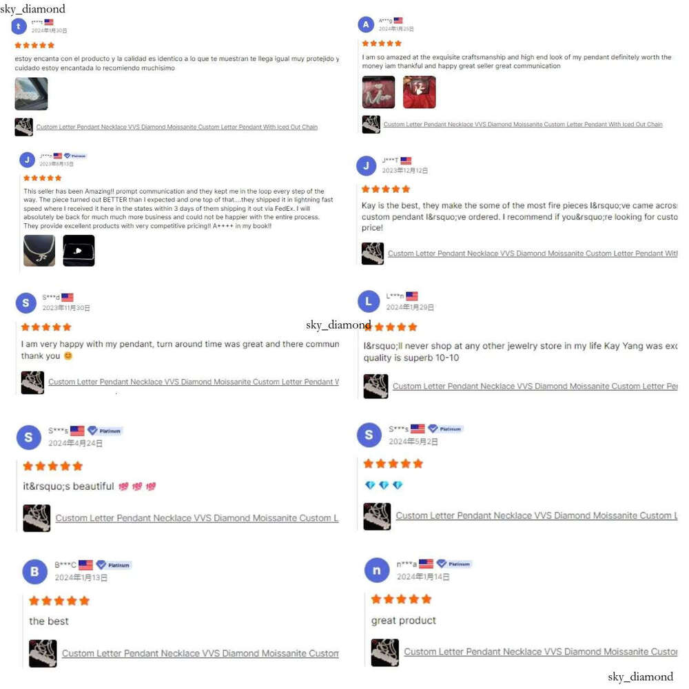 Fully Iced Out Letter Hip Hop Bling Dia Initial J Sier Custom VVS Moissanite Pendant