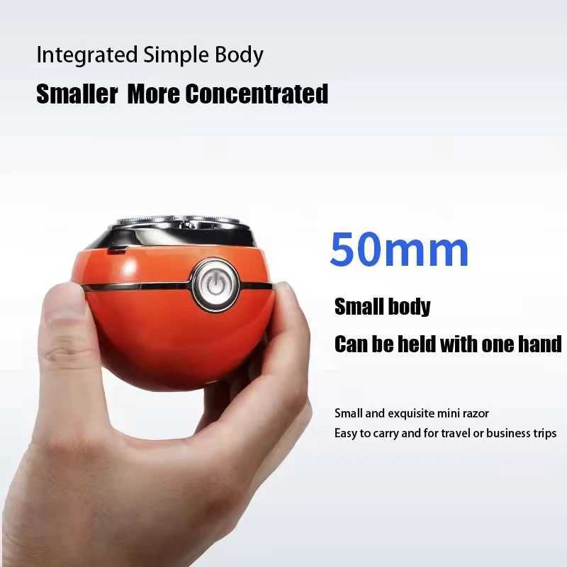 Komingdon Round Head Electric Shaver for Men Portable Waterproof Rechargeable Shaver Travel Beard Trimmer Gift for Him C251128