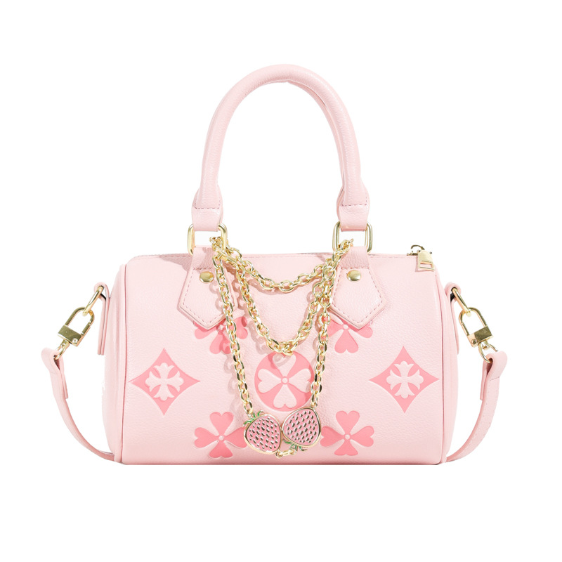 Printed handbag, Boston bag, new fashionable and versatile women's crossbody bag, high-end pillow bag