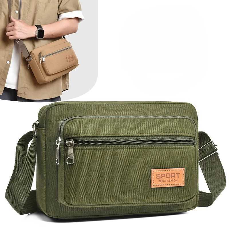 Mens Canvas Waist Bag - Durable Outdoor Sports Pack with High Capacity Multifunctional Phone Purse for Running/HikingT251128