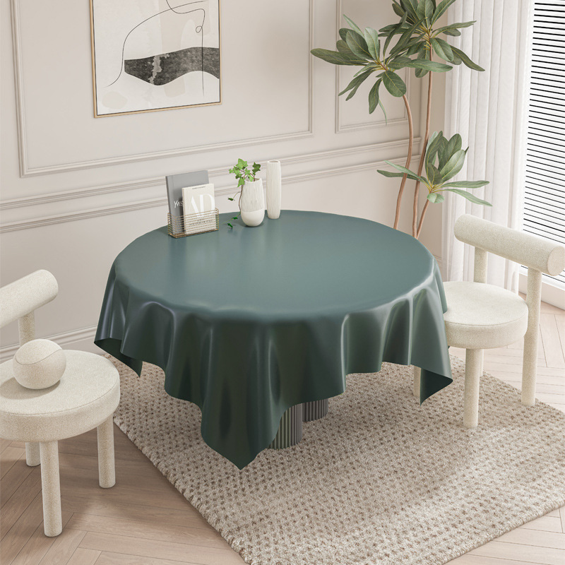 T0436 waterproof and oil-proof wash-free cream lambskin tablecloth white net red restaurant coffee table cloth table cloth tablecloth rectangular