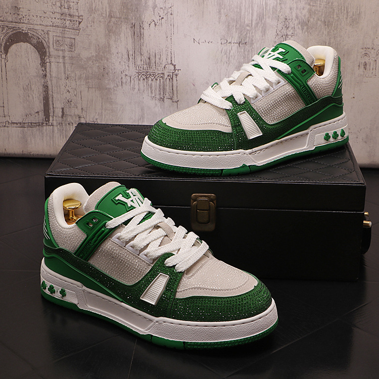 Free shipping retro printed sporty men's low top shoes fashionable and versatile lace up youth trend brand printed board shoes casual shoes pocket casual skate shoes