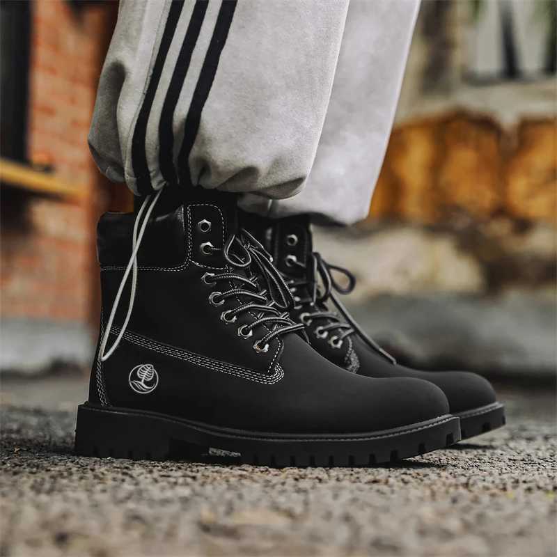 Classic high-top wear-resistant outdoor boots cross-border large size outdoor mens shoes couple British work shoes W251128
