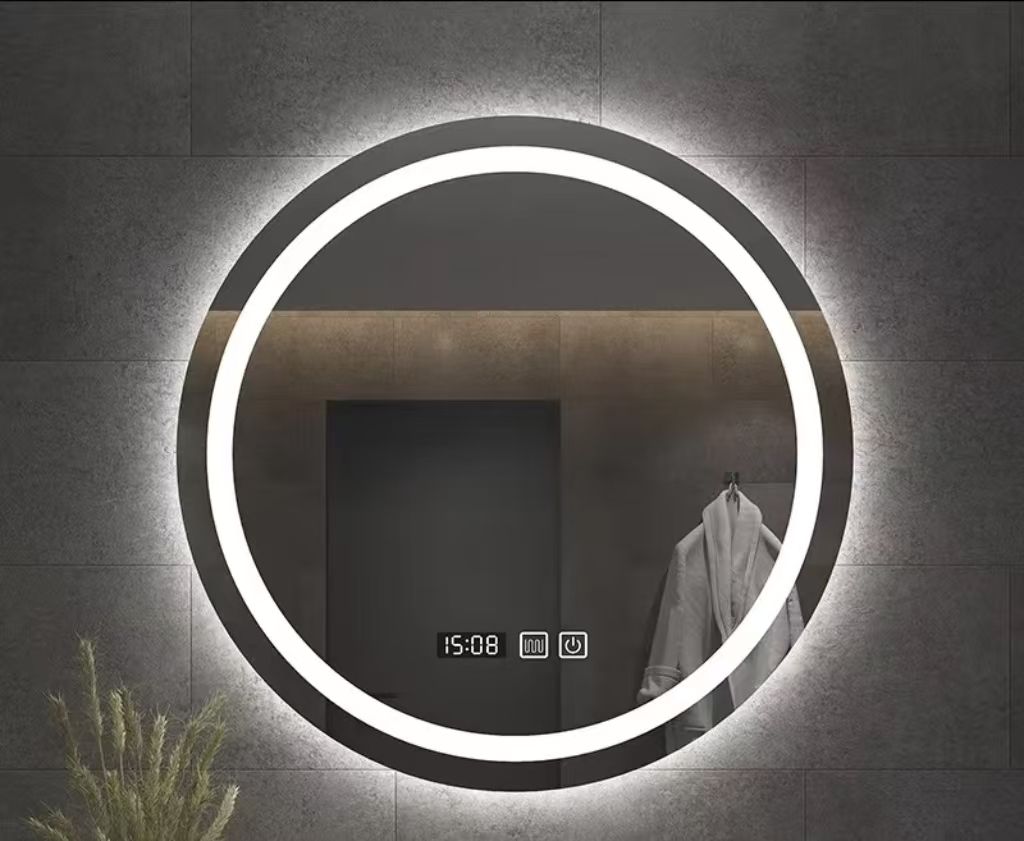 60CM Round Smart Decorative Mirror 3 Color Adjustable Backlight With LED Bathroom Mirror for Hotel and Home Use