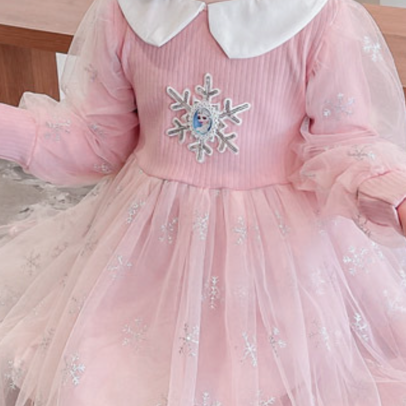 Disney baby designer clothing princess dress birthday outfit dress girls dress dress infant clothes princess Elsa dress children's net dress comf