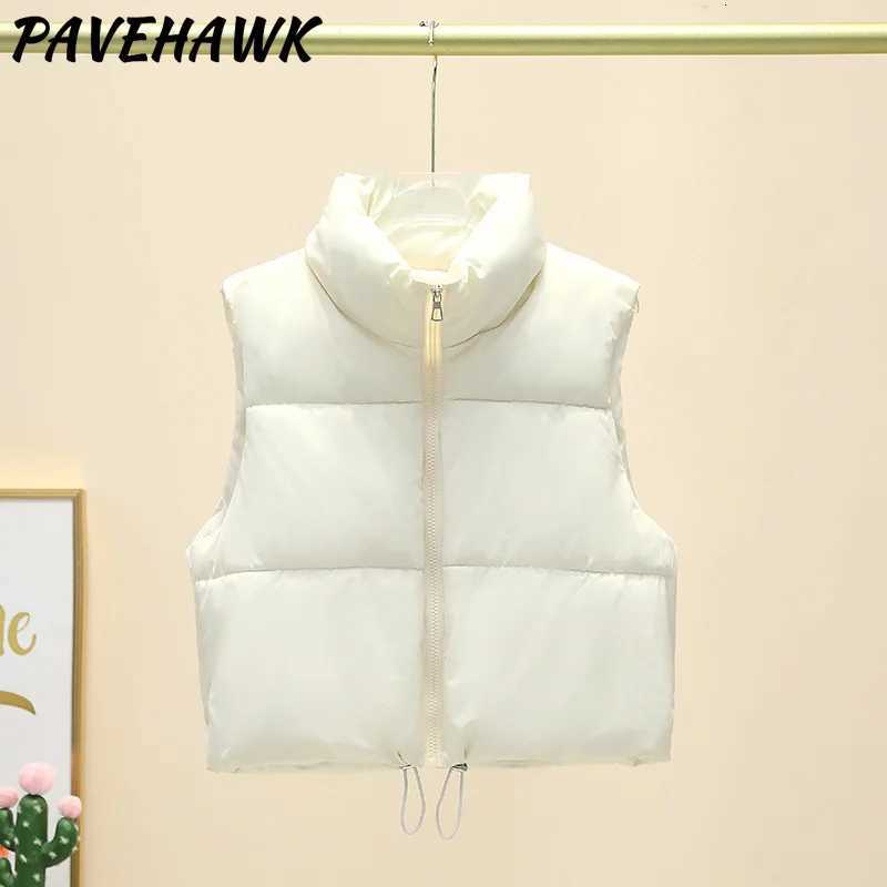 Women Autumn Winter Short Down Vest Stand Collar Warm Casual Elegant Sleeveless Coats Outdoor Quilted Travel Jackets ClothesT251128
