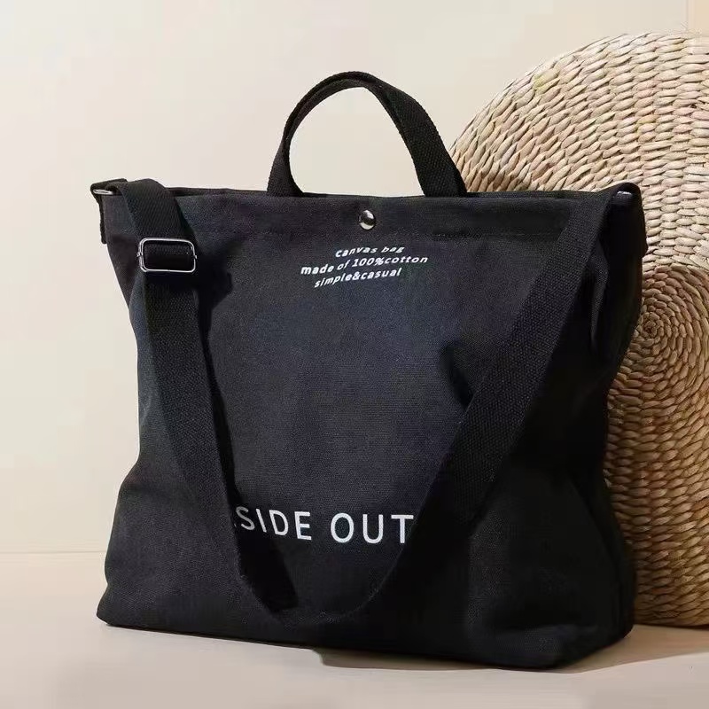 High Quality Women Canvas Shoulder Shopping Bags Students Book Bag Cotton Cloth New Handbags Large Tote For Girls wallet 240724