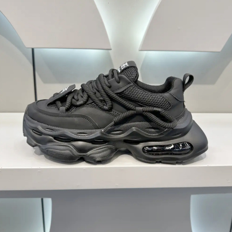 Free Shipping Designer Shoes Men Breathable Mesh Thick Bottom Air Cushion Sneakers Outdoor Sport Casual Shoes