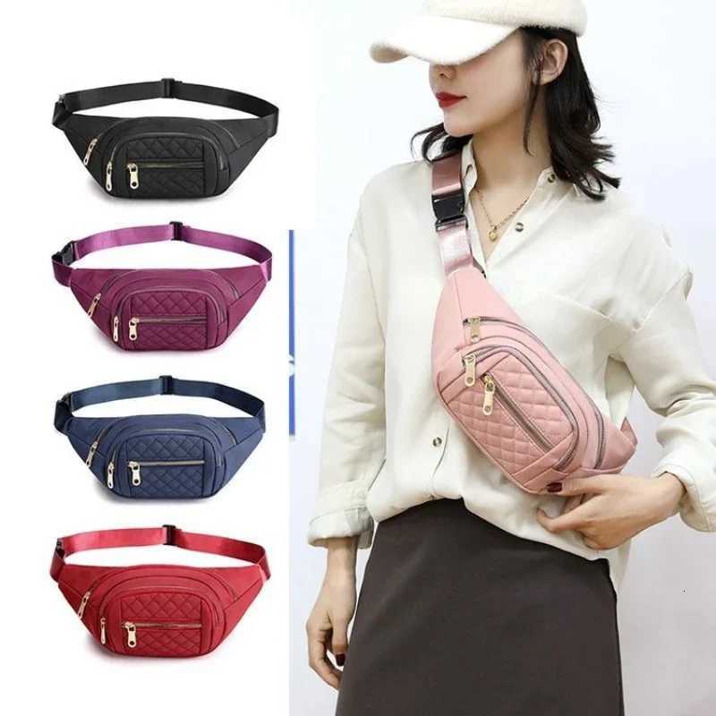 Simple Nylon Waist Bag Multi Zipper Chest Bag Casual Crossbody Fanny Pack For Outdoor Sport Running Hiking CyclingT251128