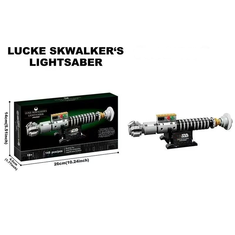 Moc Star Wars Luke Skywalker's Lightsaber 145pcs Building Blocks Children's Educational Puzzle Assembly Building Blocks Toy Gift Gift In Sto