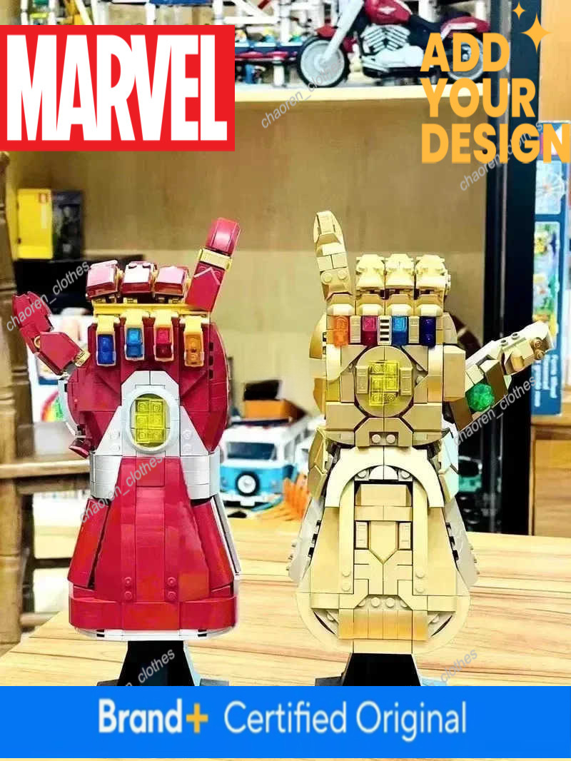 Marvel custom Hot Blocks Bricks Toys Nano Thanos Infinity Gauntlet Building Gloves Plastic Iron Man Model Puzzle Gift W20250625