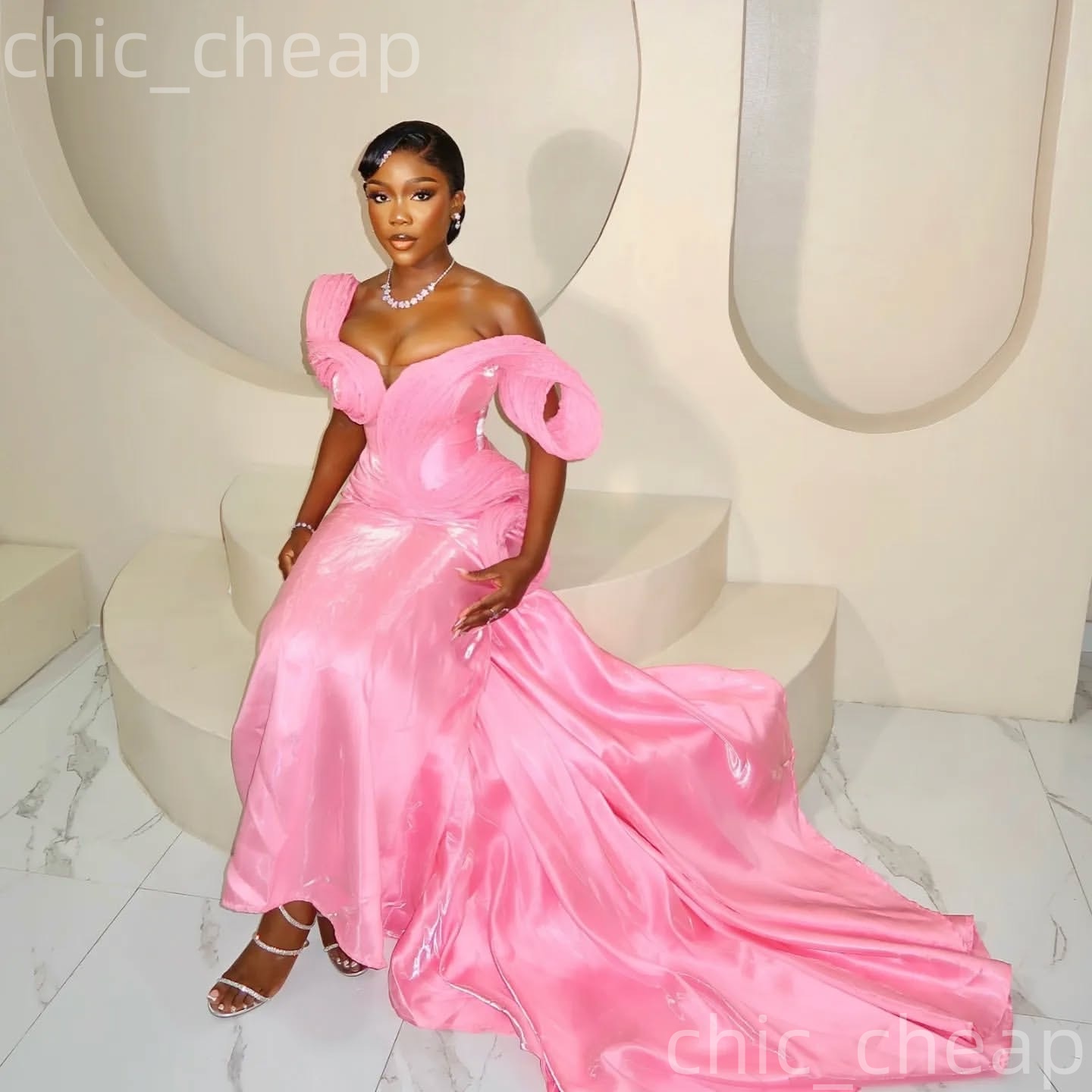 Pink Mermaid Prom Dresses 2026 Sweetheart Satin Stylish Evening Formal Party Second Birthday Engagement Gowns Plus Size Dress For Special Occasions