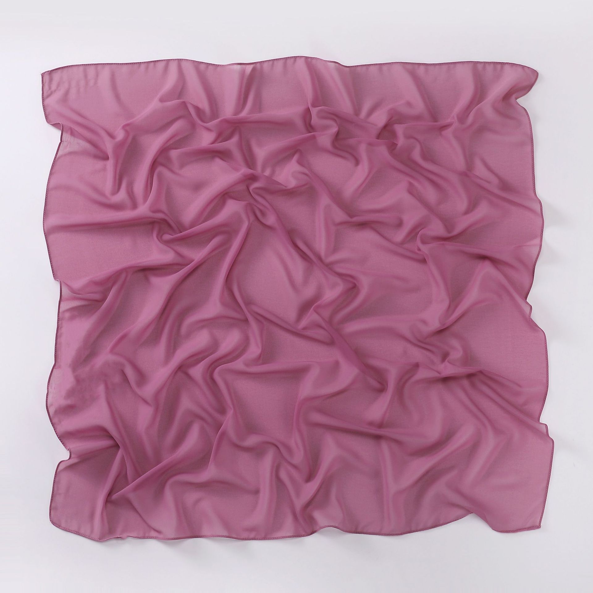 K760 Solid color scarf single color chiffon headscarf 90*90 gauze scarf Hui ethnic scarf women's headscarf wholesale