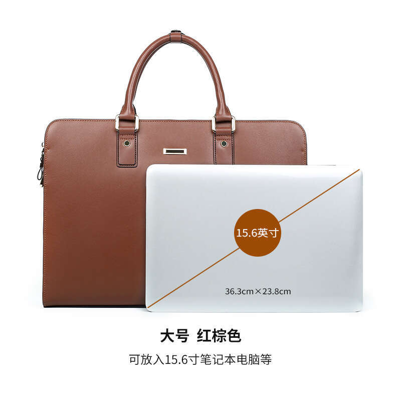 Luxury Bag Designer New Genuine Leather Two Layer Cowhide Laptop Bag Business Briefcase Horizontal Large Capacity Men S Handbag