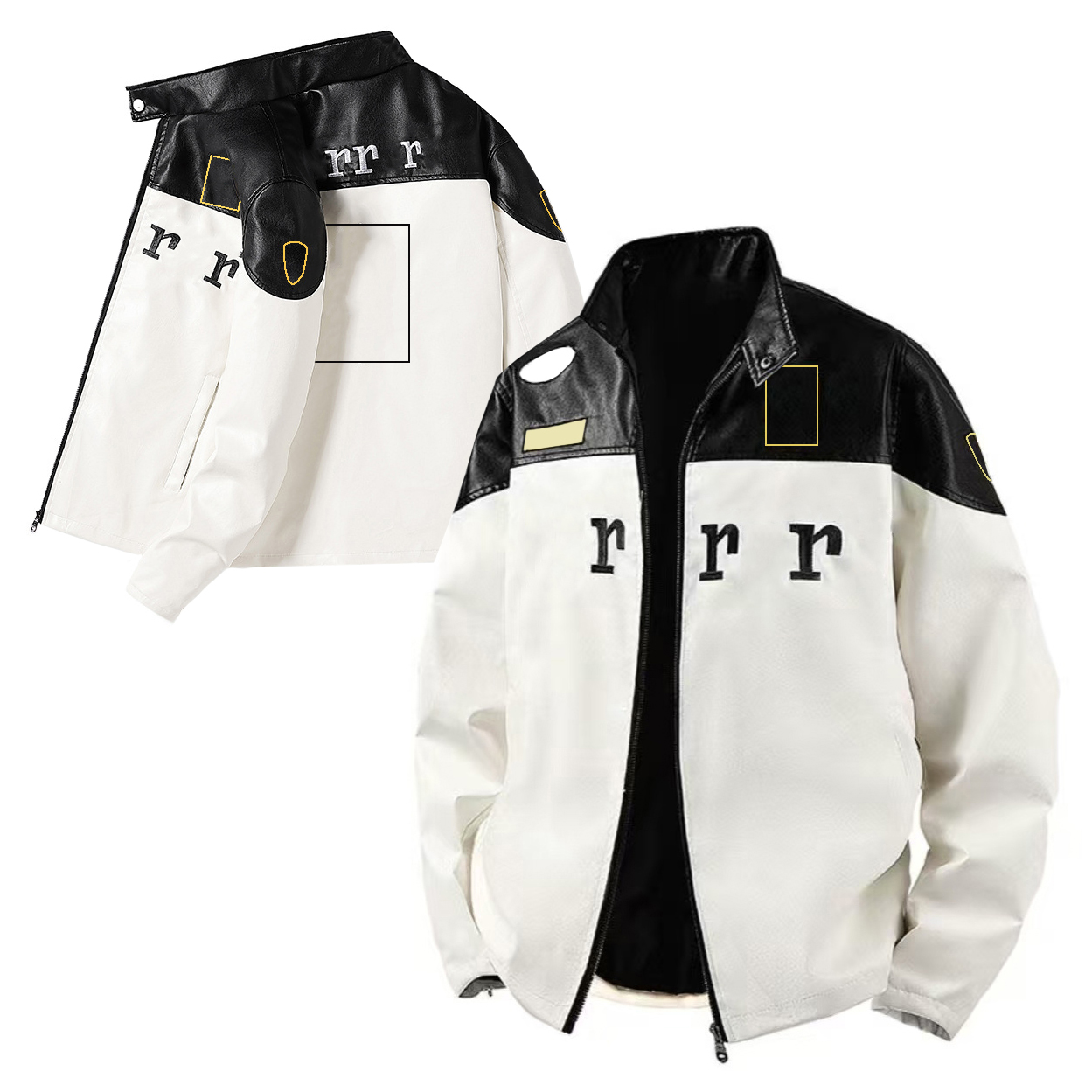 2025 New F1 Racing Windproof Motorcycle Riding Zip for Men/Women Vintage Biker Style Leather Jacket Warm Coat Unisex
