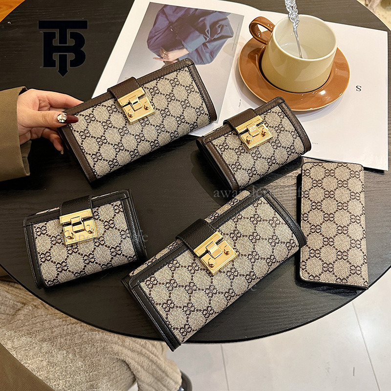 TB BHULAMTE Designer's New Women's Long Wallet Handbag Classic Multi Card Slot Card Clip Versatile Print Folding Coin Bag Key Bag Holiday Gi