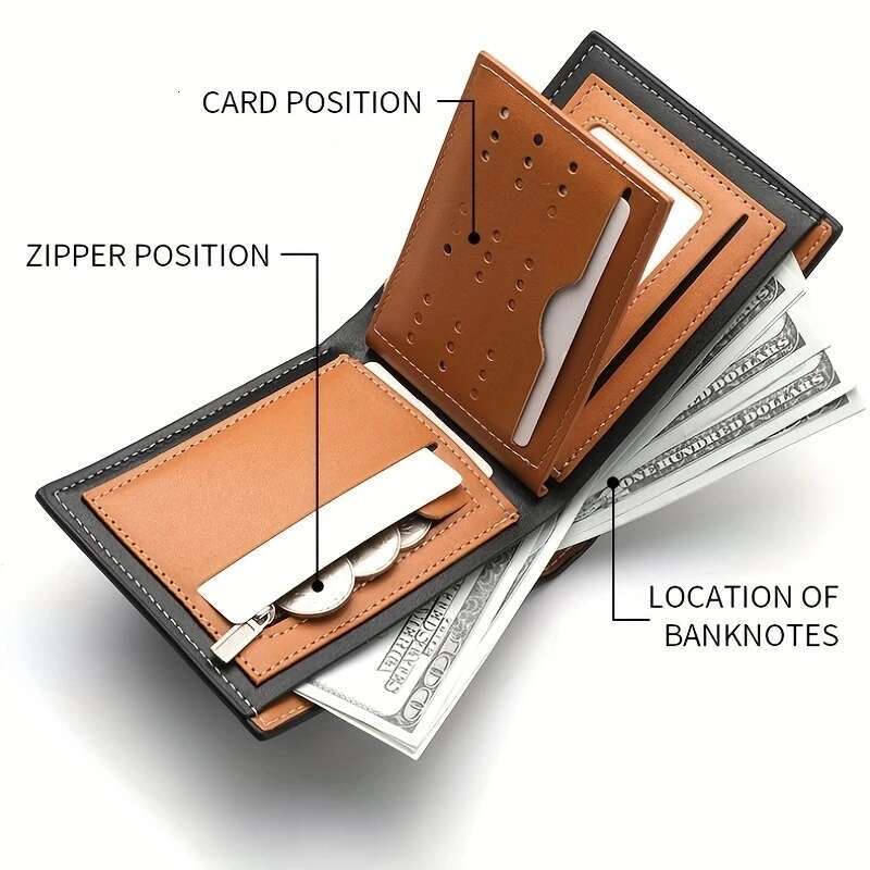 Pc Lion D Emed Pattern Wallet Business PU Leather Coin Credit Card Bag for Men s Xmas Gift designer wallet